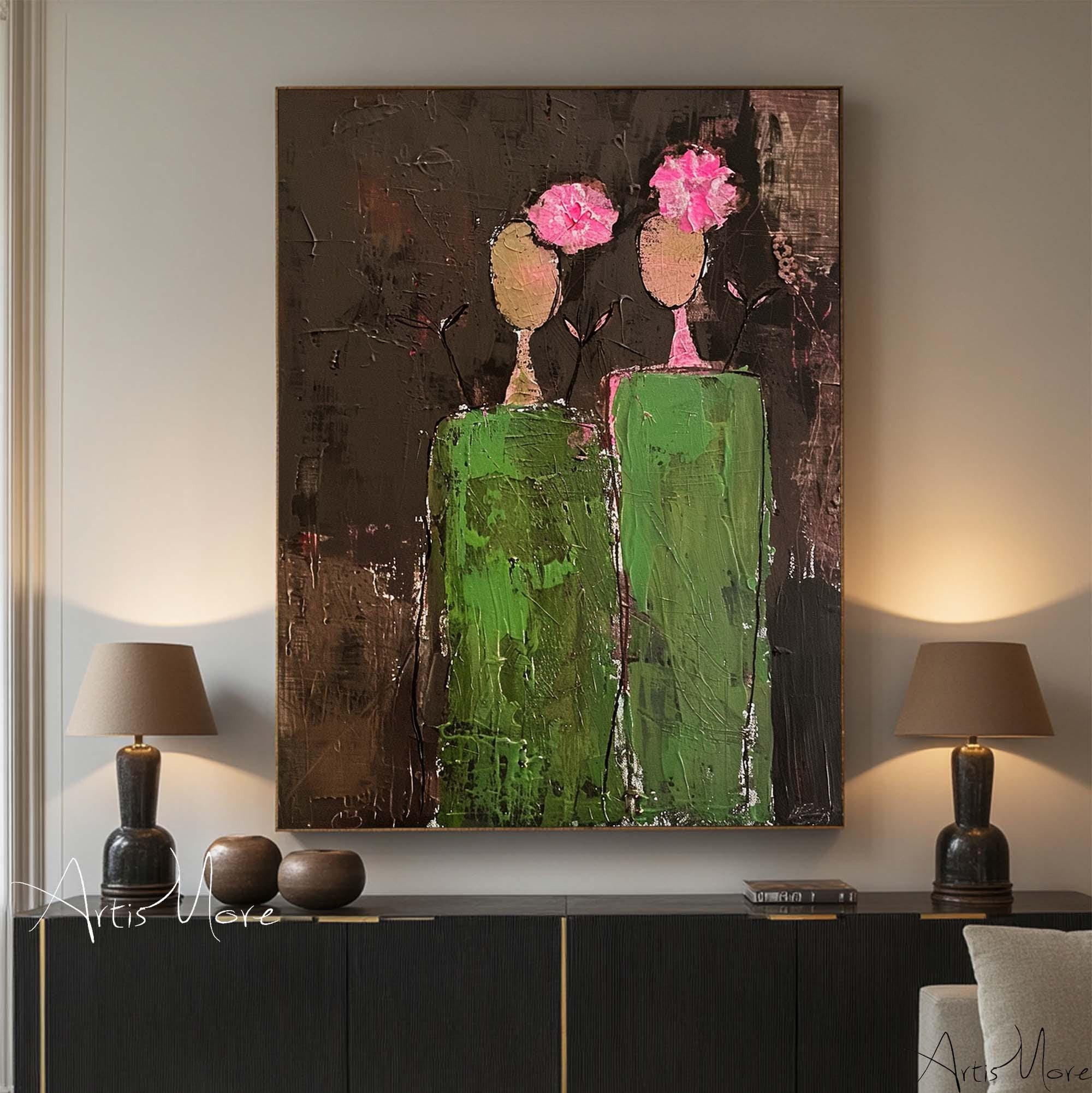Large Abstract Floral Painting | KeiraArt #AG 183