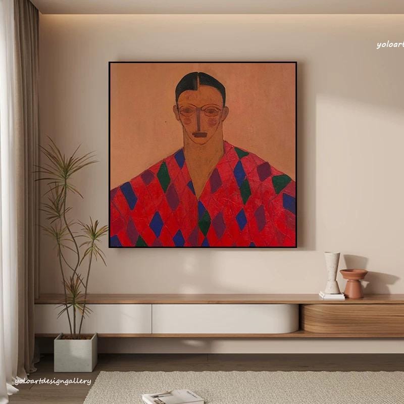 Large Modern Human Painting | KeiraArt #AG 172