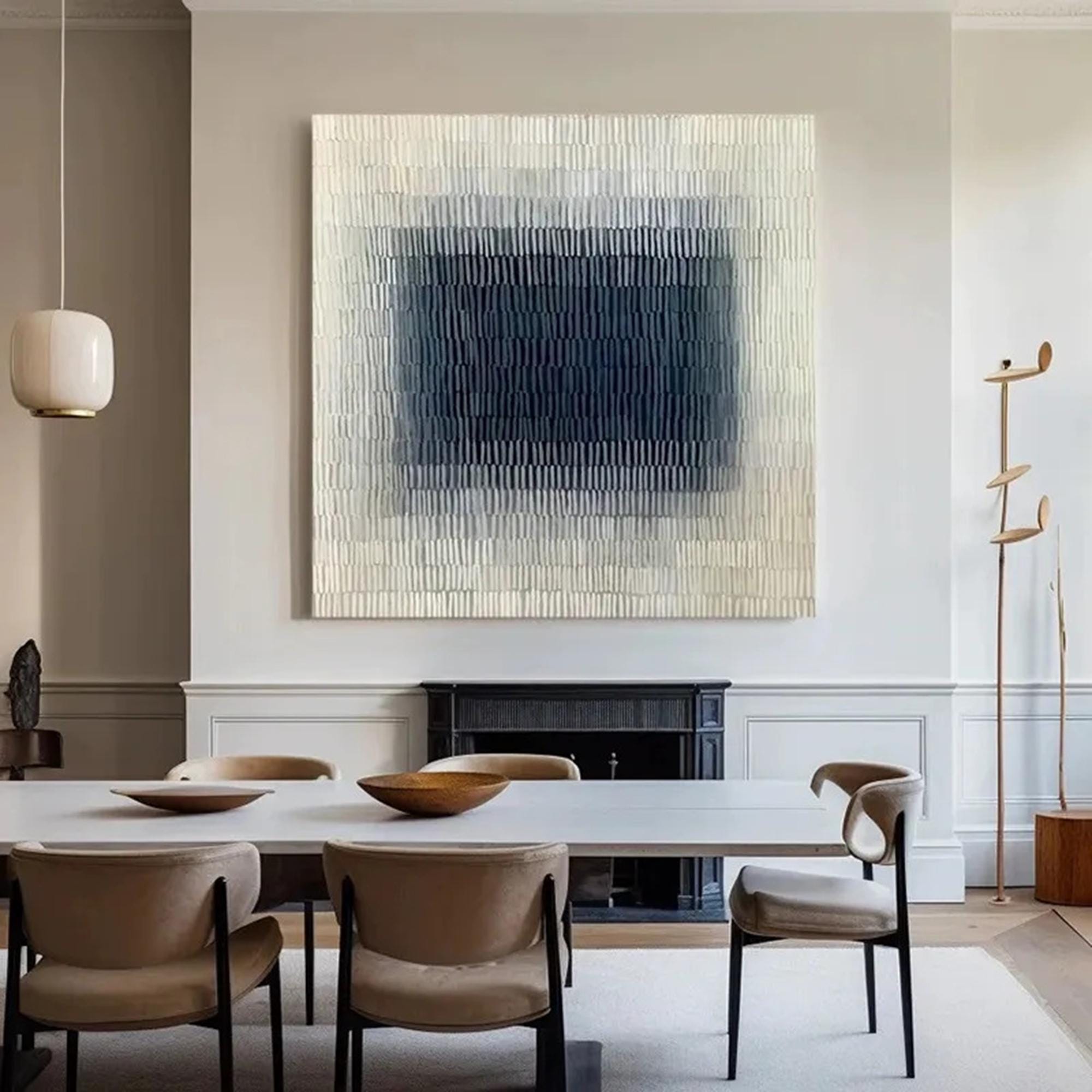 Large Navy Textured Art | KeiraArt #AG 188
