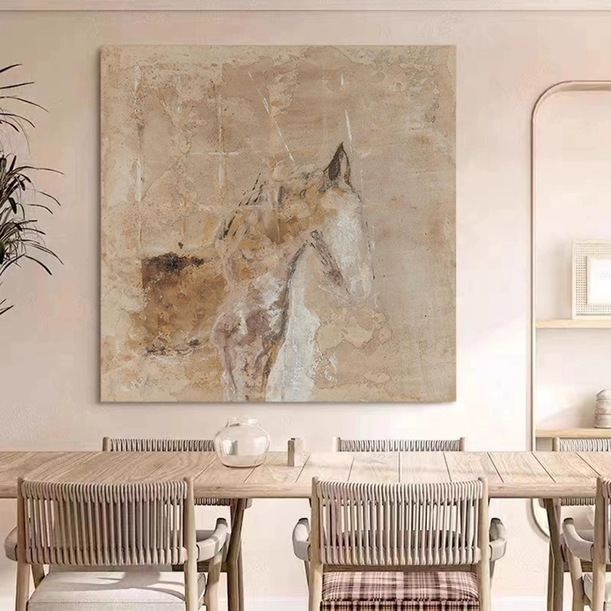 Large Textured Horse Art | KeiraArt #AG 186