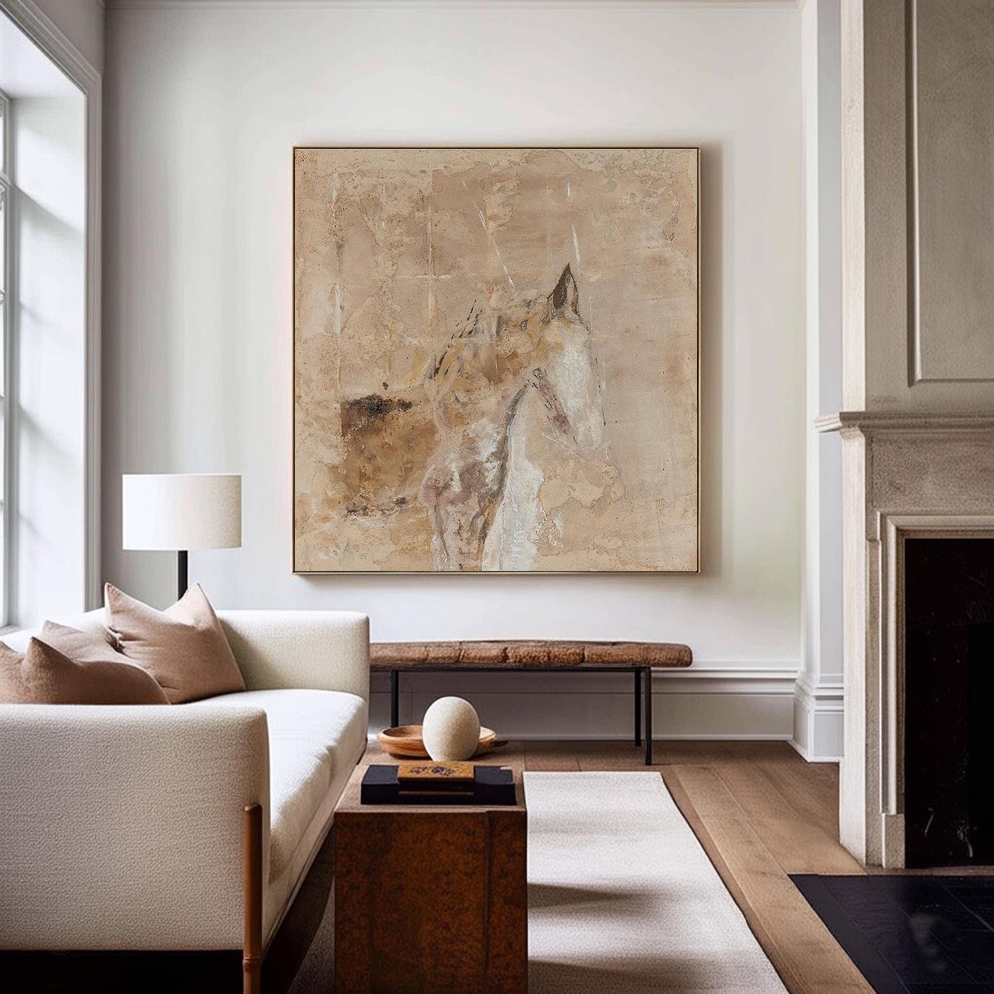 Large Textured Horse Art | KeiraArt #AG 186