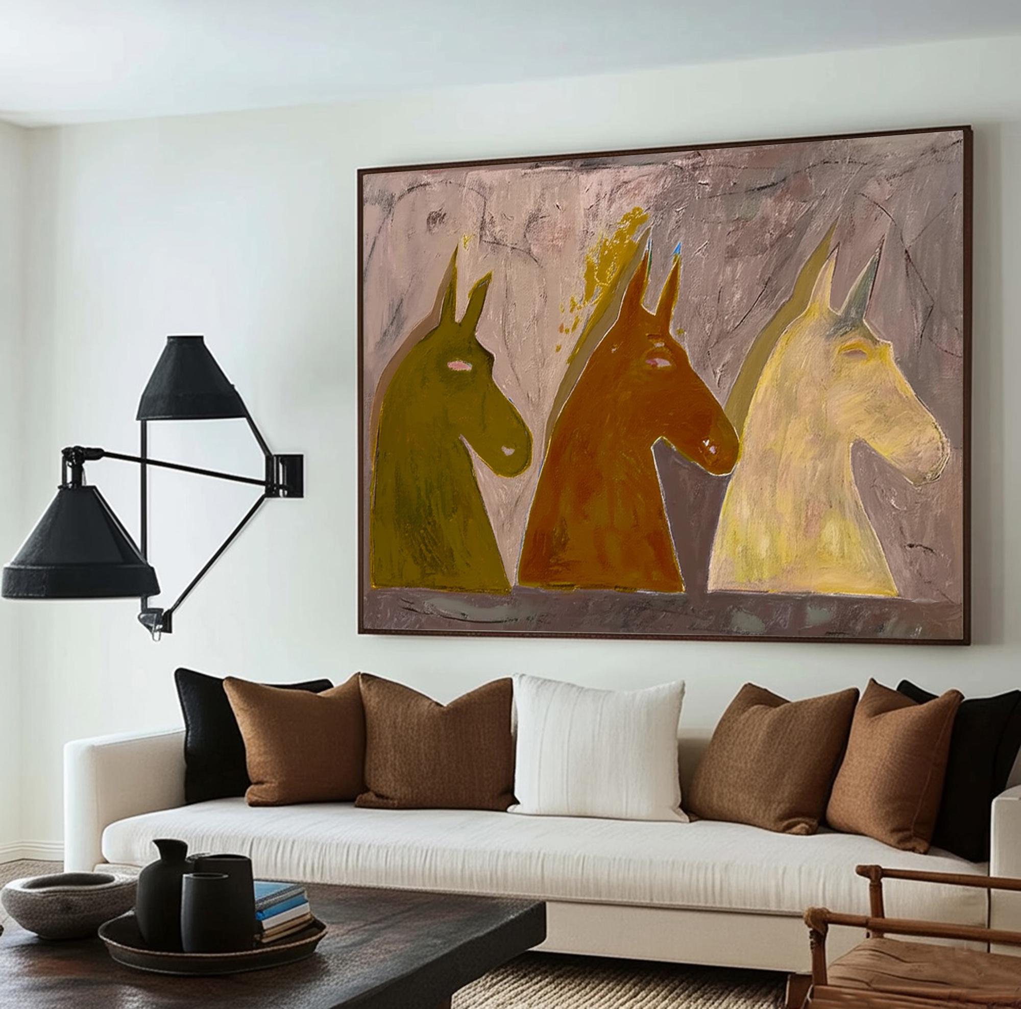 Large Textured Equine Art | KeiraArt #AG 189