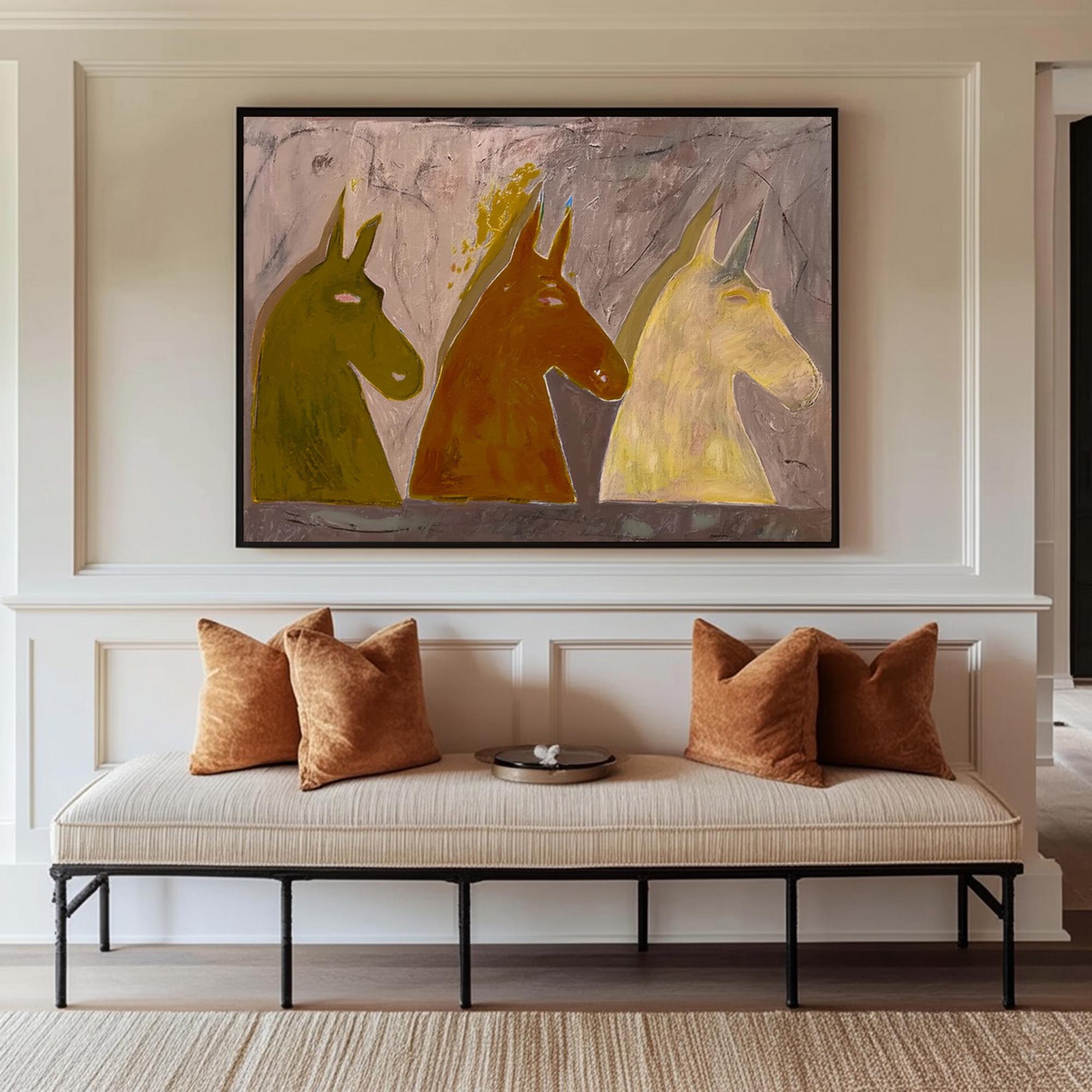 Large Textured Equine Art | KeiraArt #AG 189