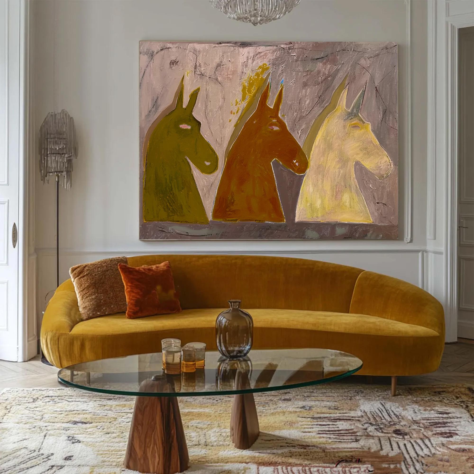 Large Textured Equine Art | KeiraArt #AG 189