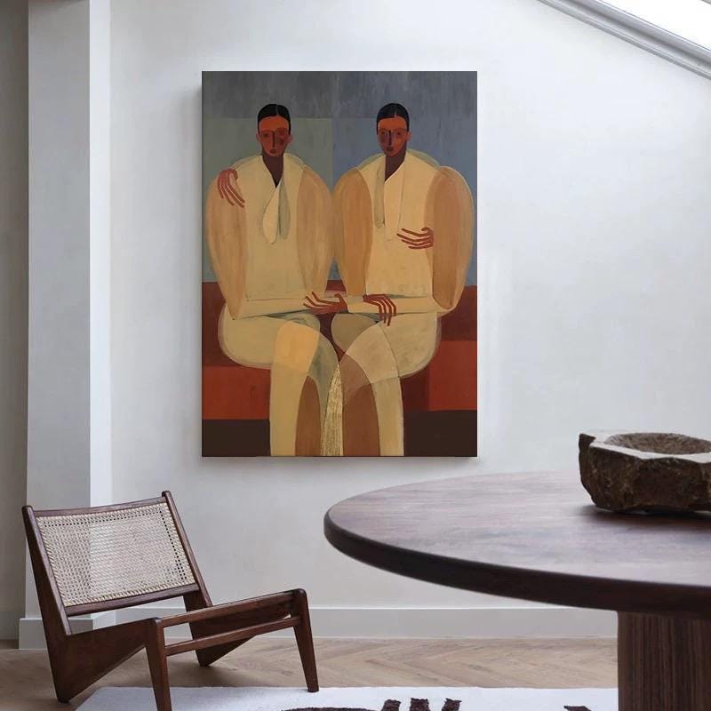 Abstract Large Figure Study Art | KeiraArt #AG 178