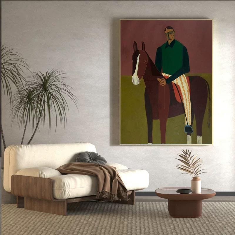 Large Figurative Horse Canvas | KeiraArt #AG 179