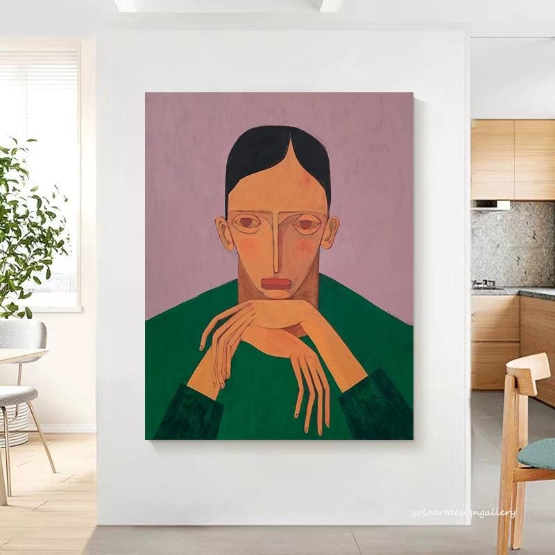 Large Abstract Figure Painting | KeiraArt #AG 180