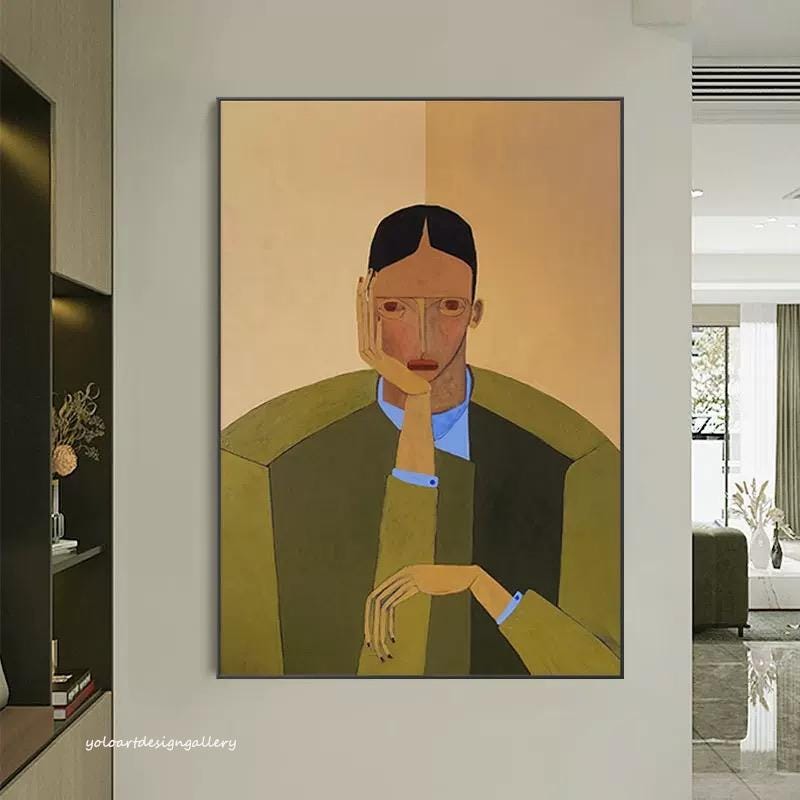 Large Modern Portrait Art | KeiraArt #AG 173