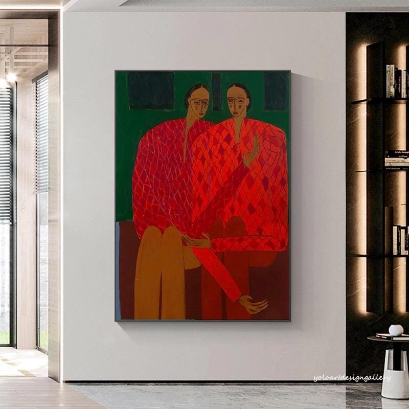 Large Abstract Duo Painting | KeiraArt #AG 181