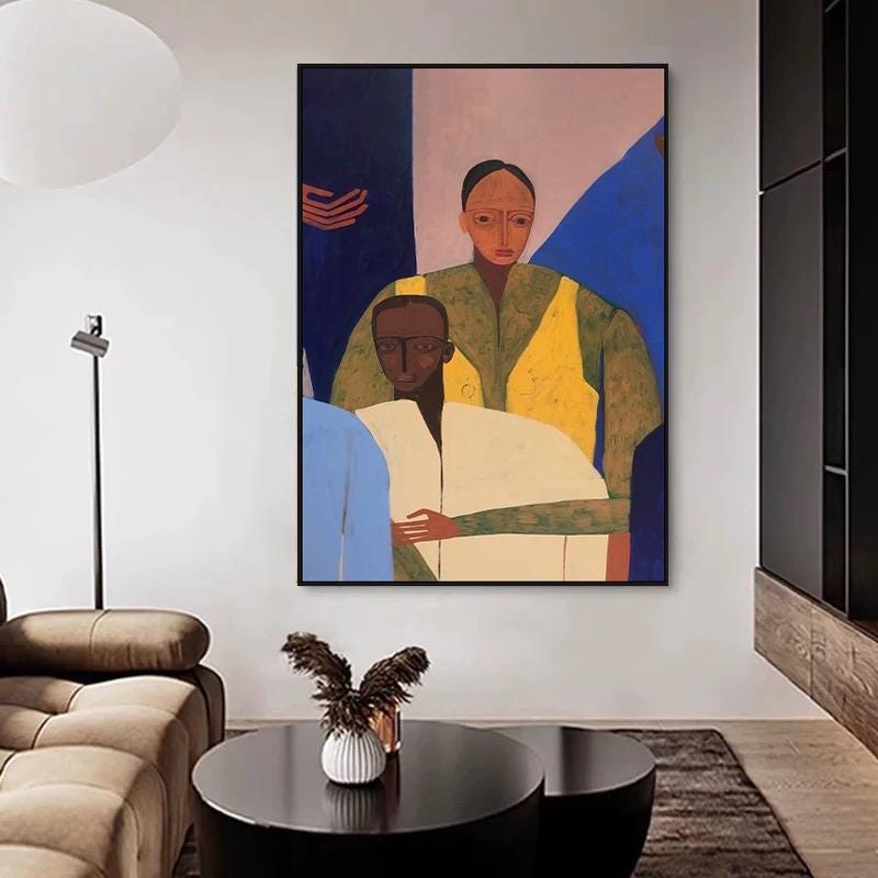 Large Textured Figures Painting| KeiraArt #AG 177