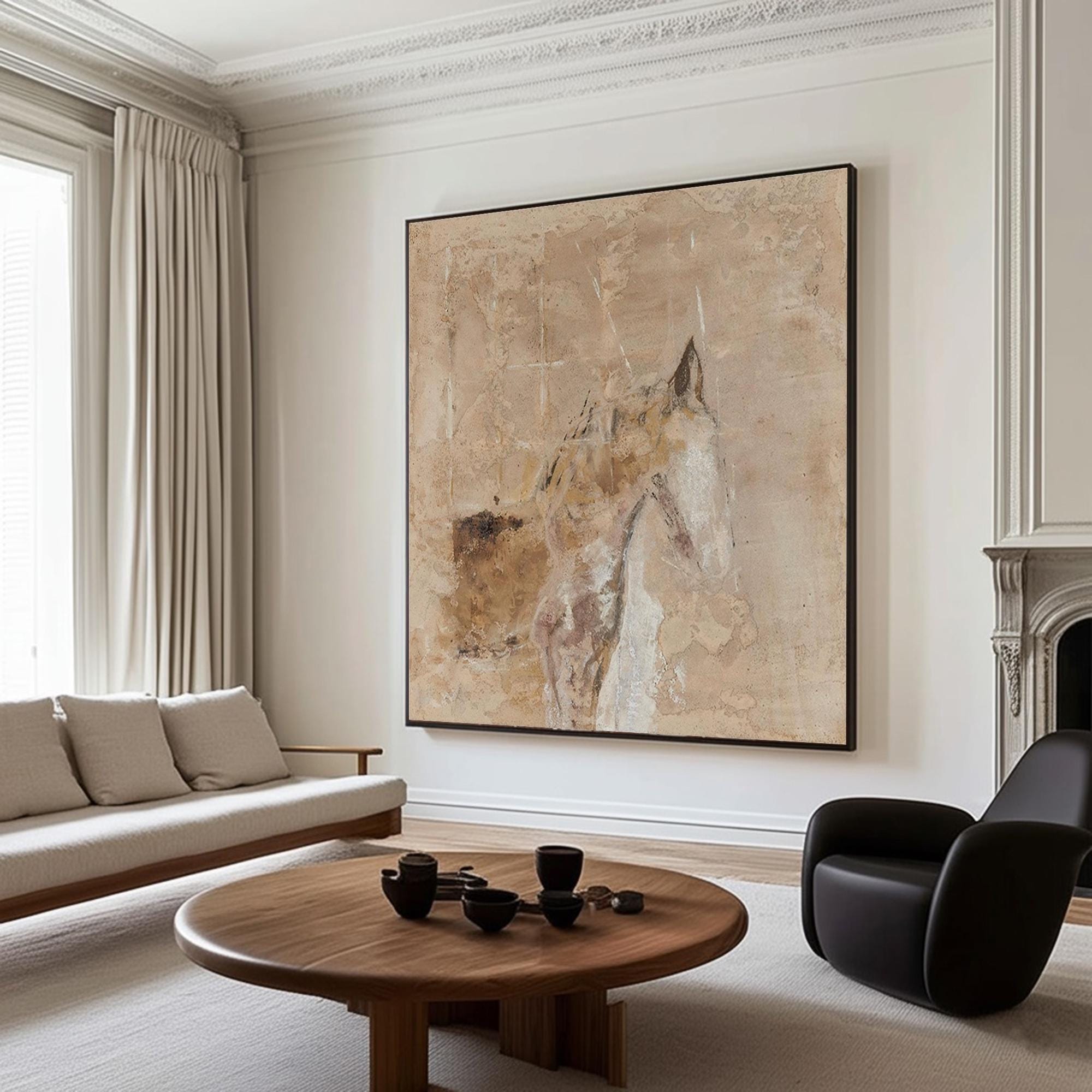 Large Textured Horse Art | KeiraArt #AG 186