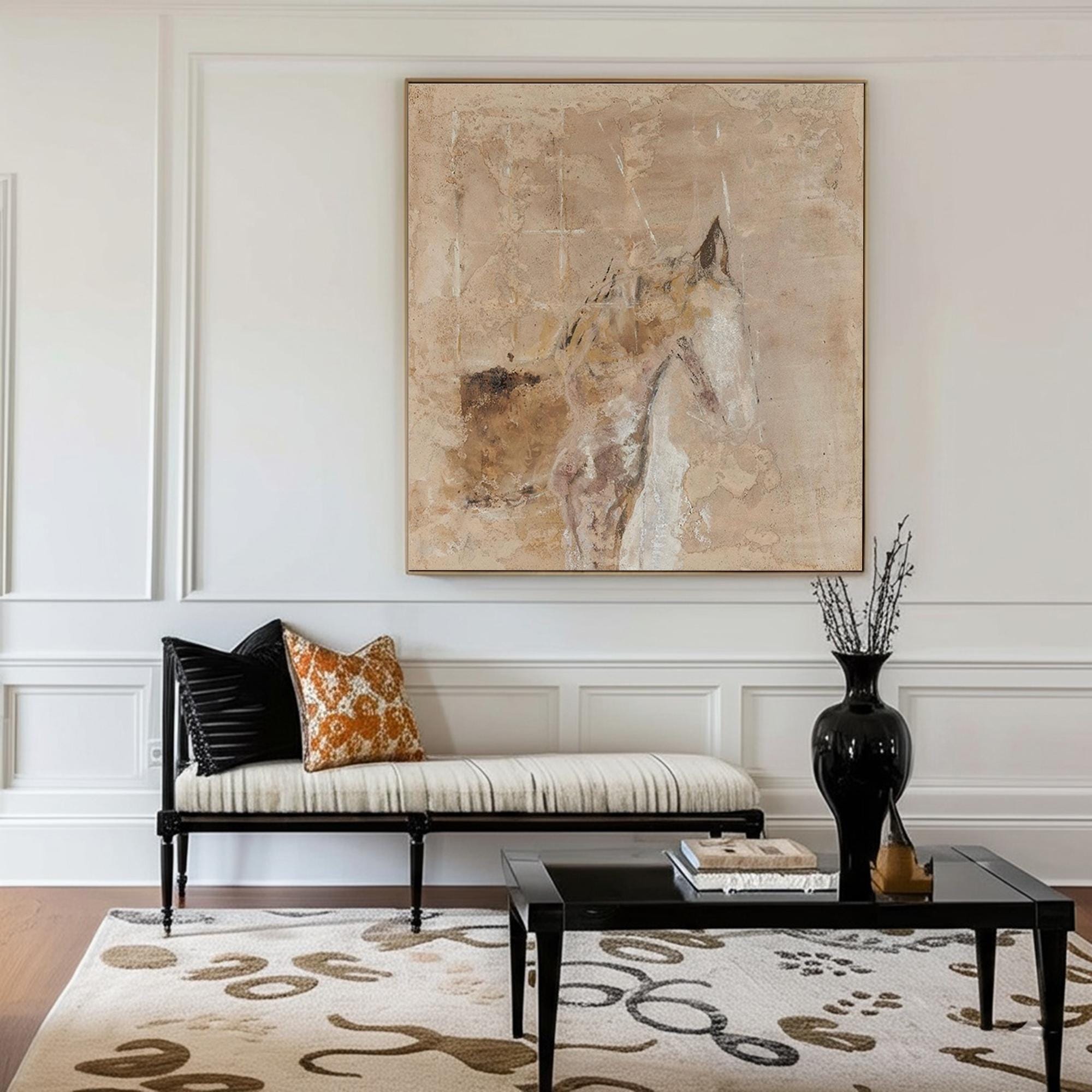 Large Textured Horse Art | KeiraArt #AG 186