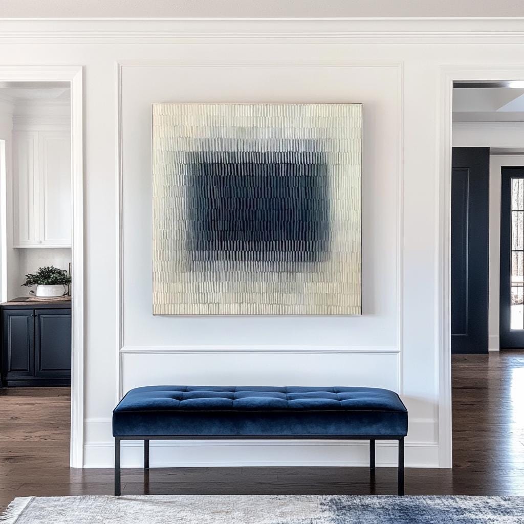 Large Navy Textured Art | KeiraArt #AG 188