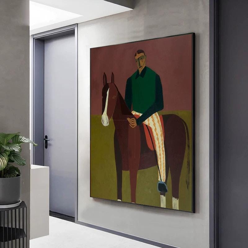 Large Figurative Horse Canvas | KeiraArt #AG 179