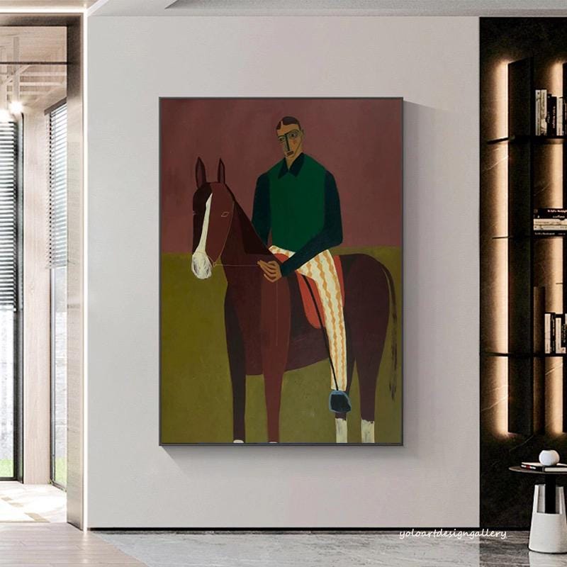 Large Figurative Horse Canvas | KeiraArt #AG 179