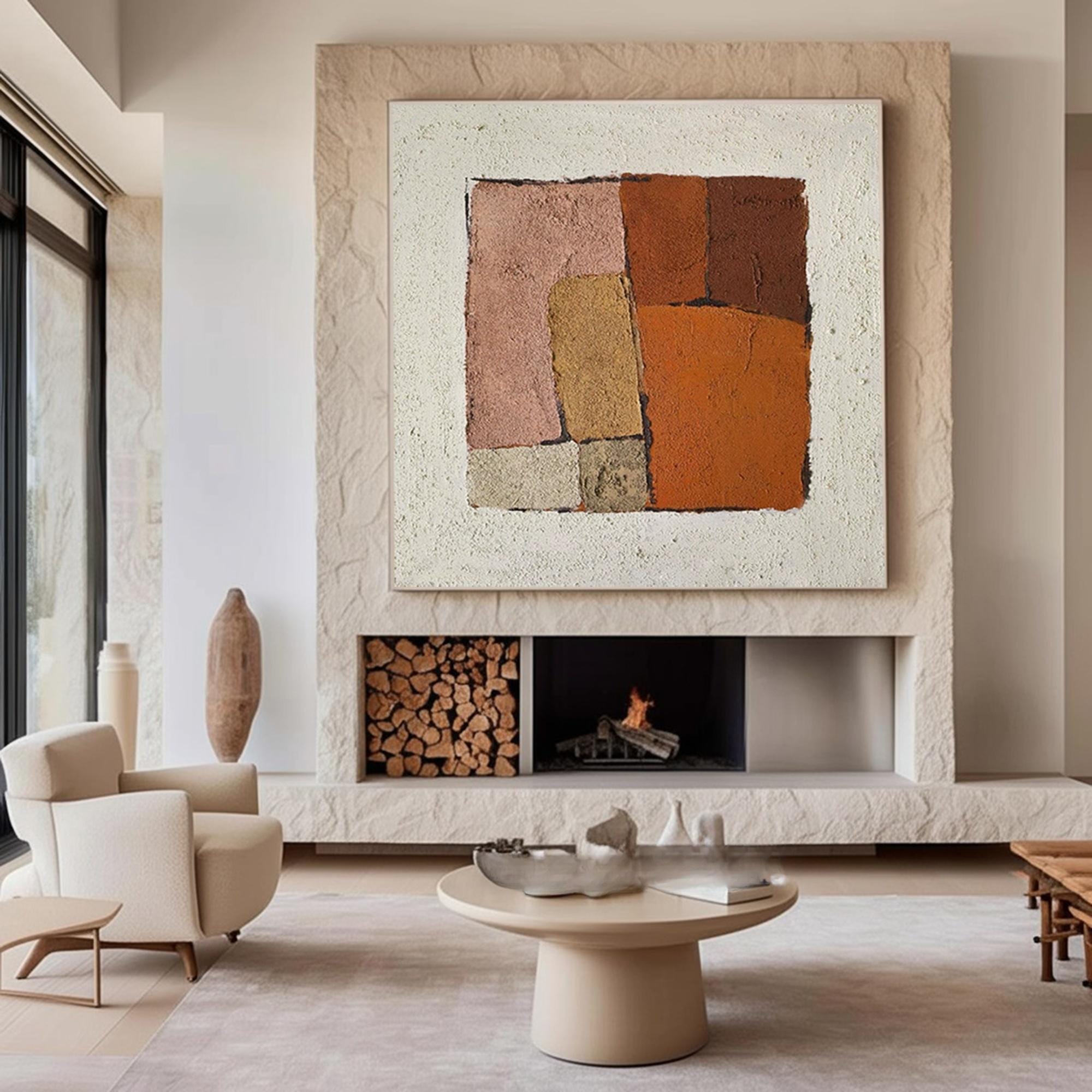 Large Textured Block Art | KeiraArt #AG 184