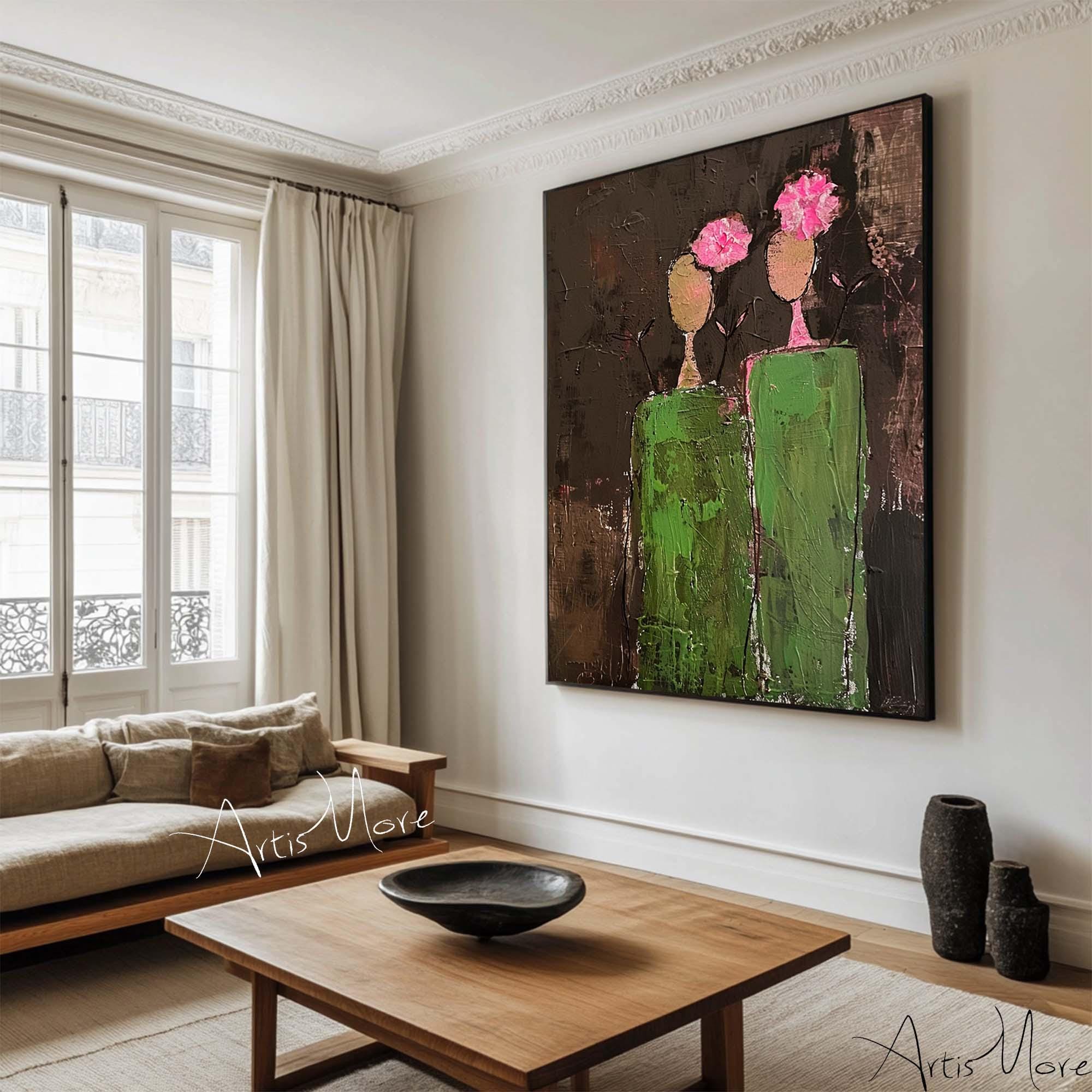 Large Abstract Floral Painting | KeiraArt #AG 183