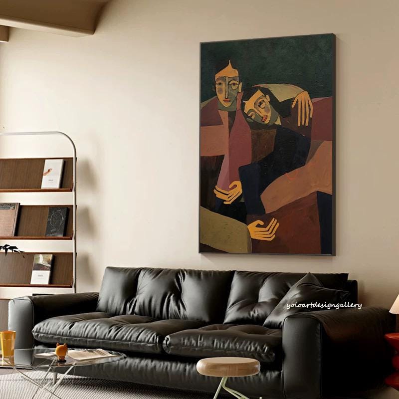 Large Abstract Couple Painting | KeiraArt #AG 170