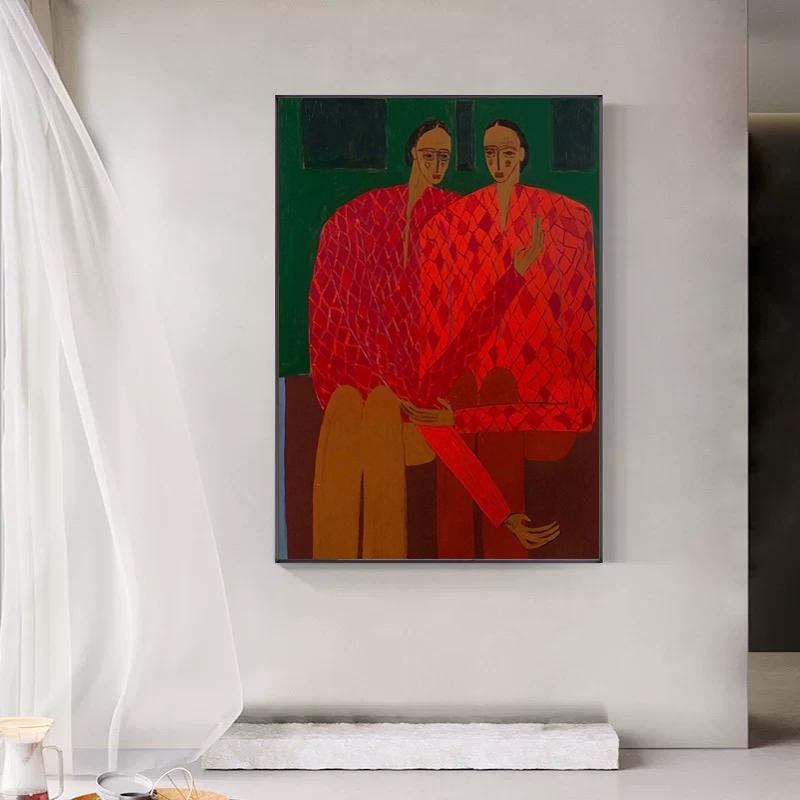 Large Abstract Duo Painting | KeiraArt #AG 181