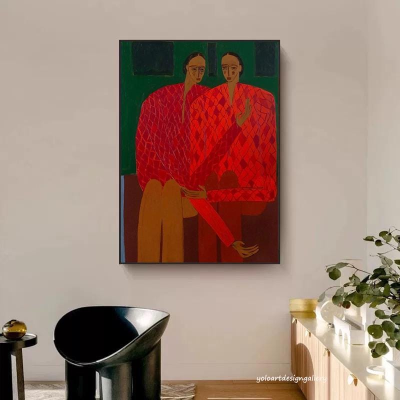 Large Abstract Duo Painting | KeiraArt #AG 181