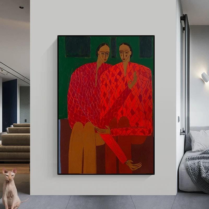 Large Abstract Duo Painting | KeiraArt #AG 181