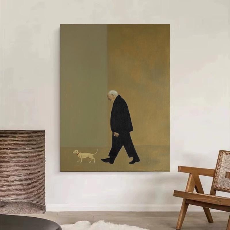 Large Minimalist Figure Painting | KeiraArt #AG 169