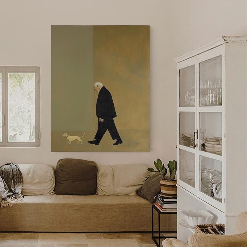 Large Minimalist Figure Painting | KeiraArt #AG 169
