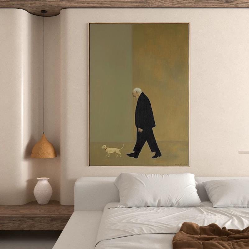 Large Minimalist Figure Painting | KeiraArt #AG 169