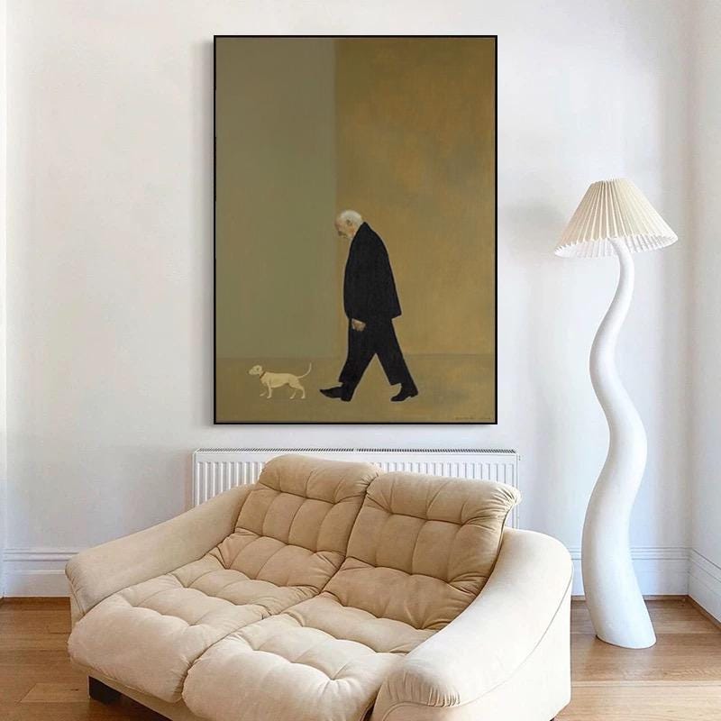 Large Minimalist Figure Painting | KeiraArt #AG 169