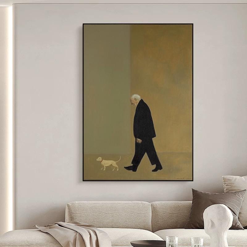 Large Minimalist Figure Painting | KeiraArt #AG 169