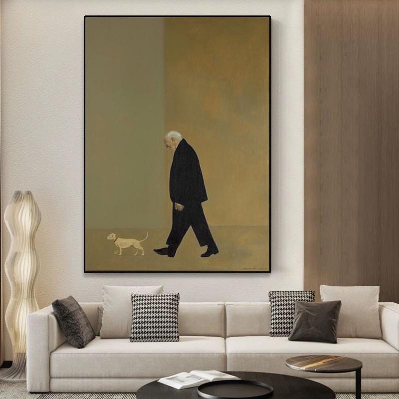 Large Minimalist Figure Painting | KeiraArt #AG 169