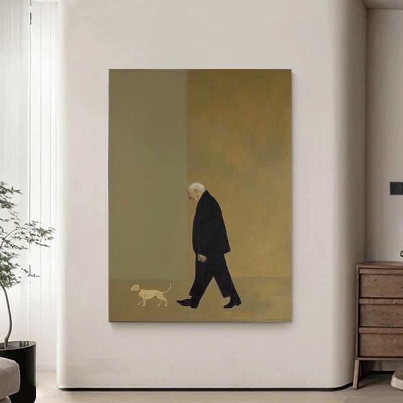 Large Minimalist Figure Painting | KeiraArt #AG 169