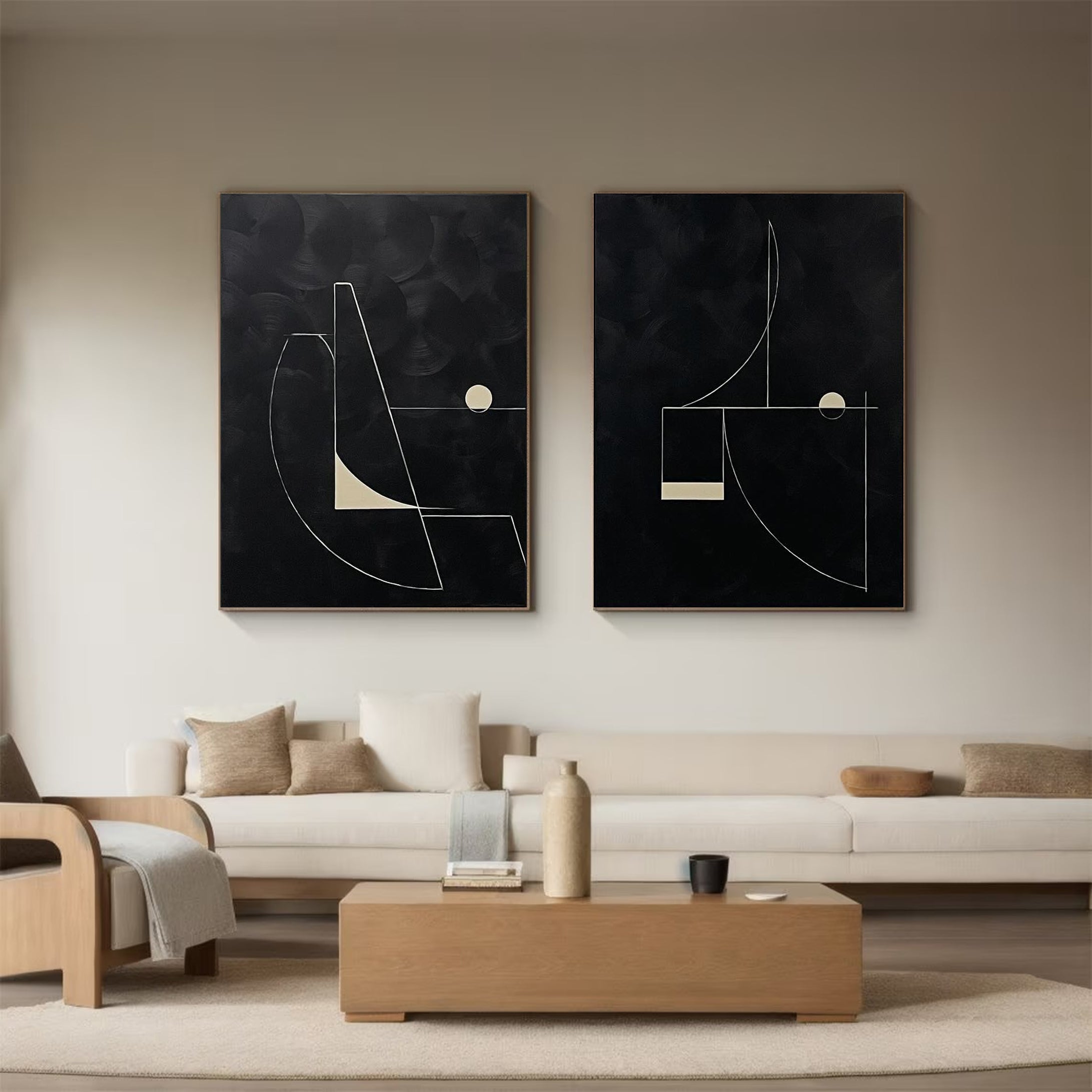 Modern Minimalist Art Set Of 2 #MMAS 033