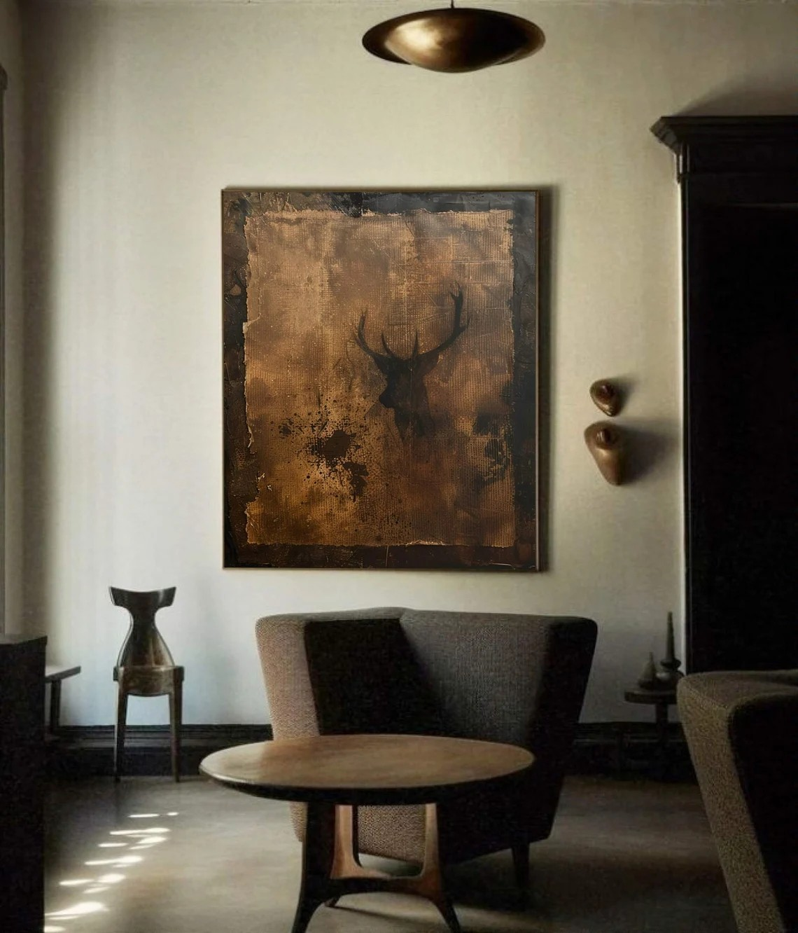 Luxury Wildlife Art Abstract Deer Silhouette #AP 089