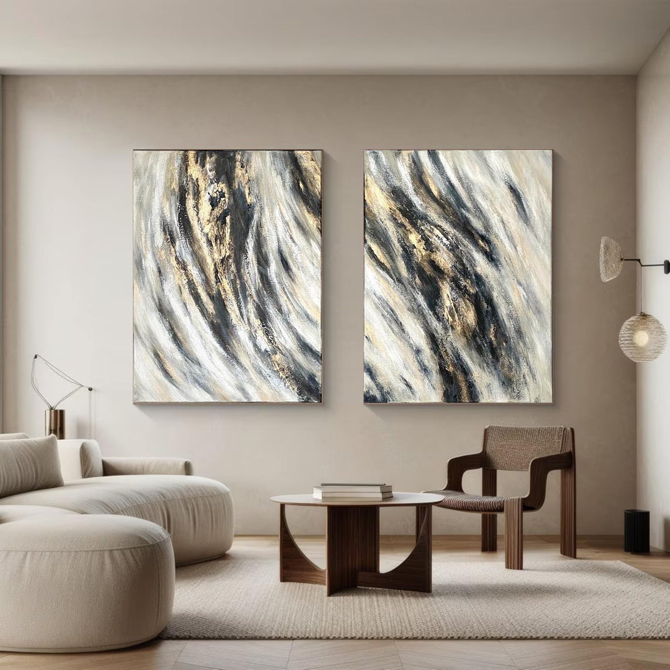 Abstract Painting Set Of 2 #APS 002