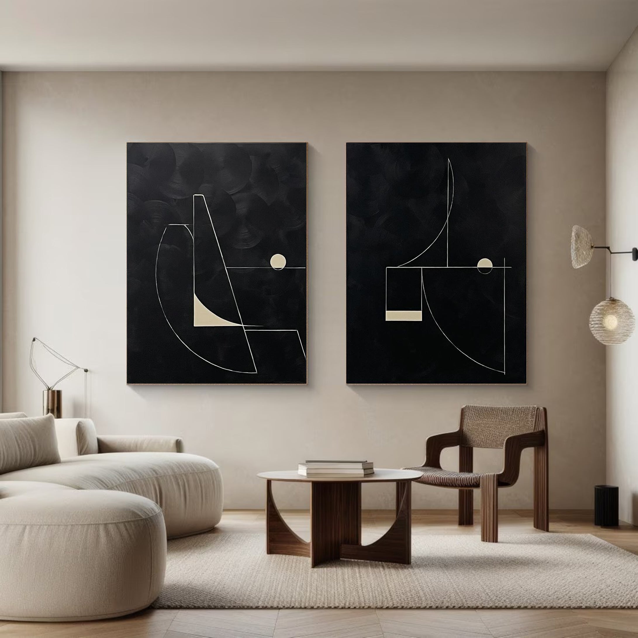 Modern Minimalist Art Set Of 2 #MMAS 033