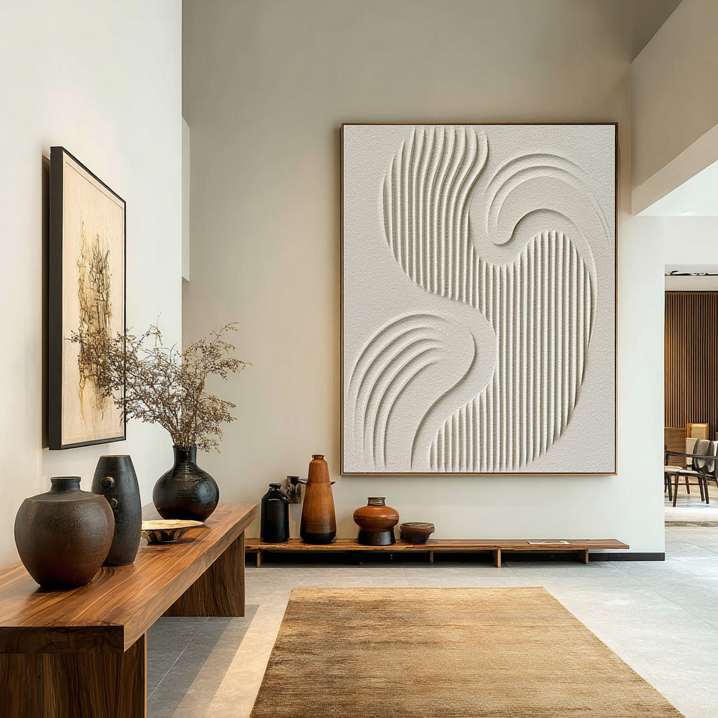 Minimalist Abstract Canvas - Earth Tone Textured Art #AG 051