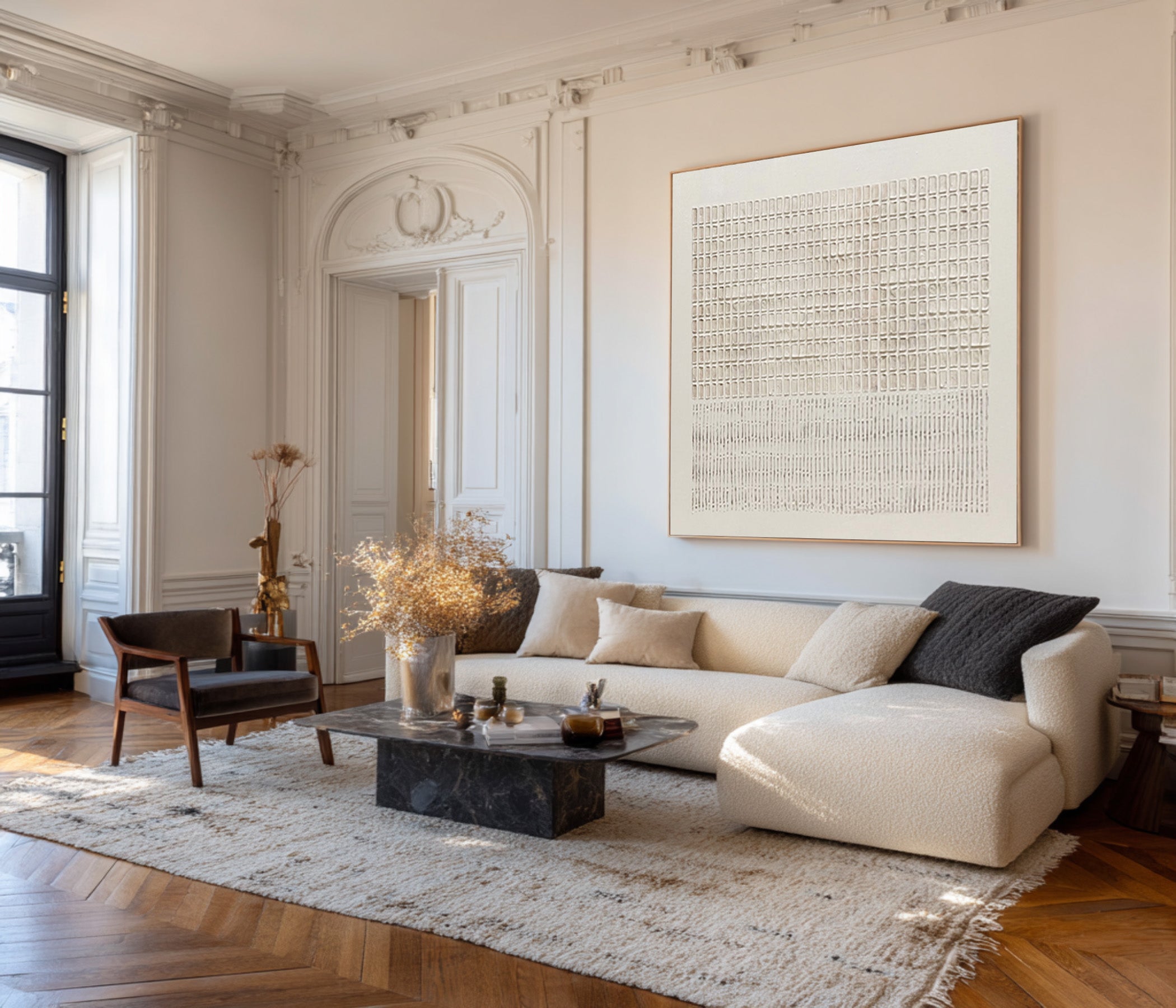 Textured Neutral Abstract Wall Art #CZ 038