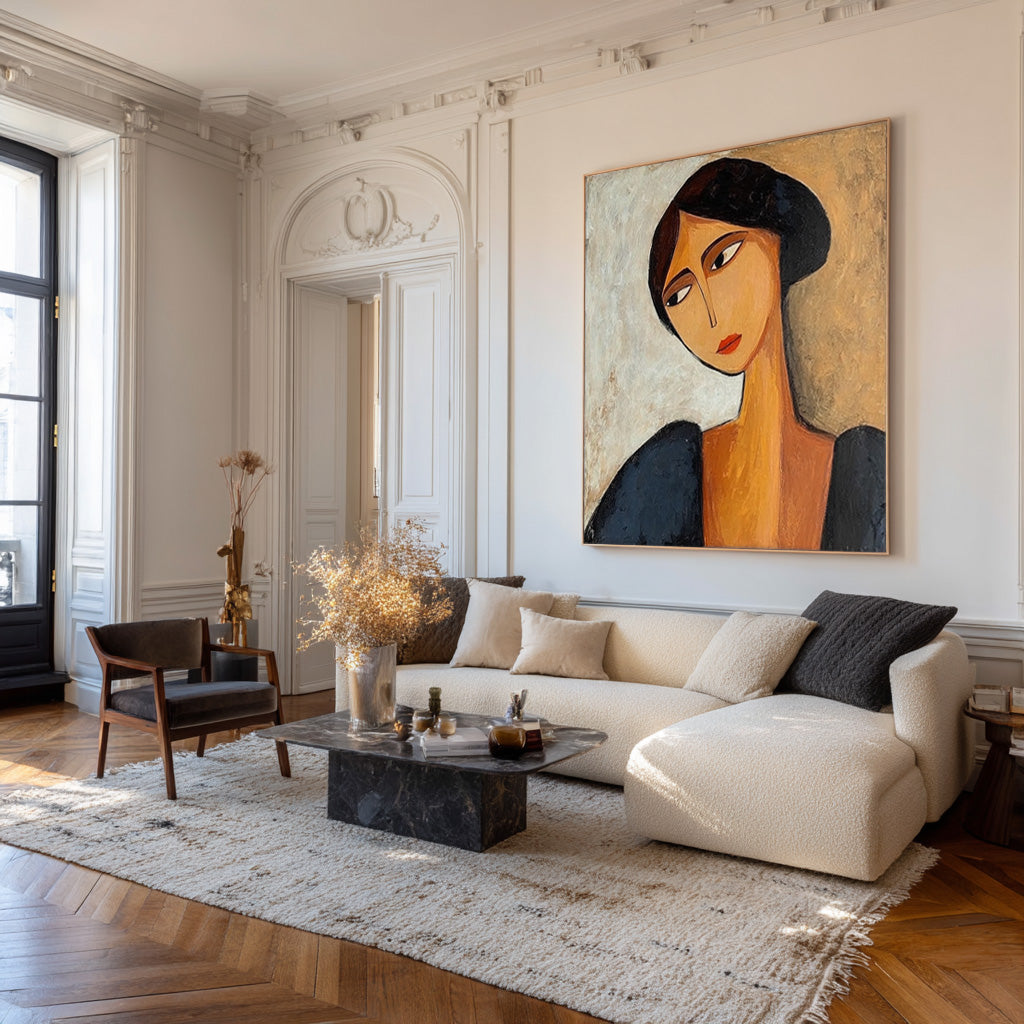 Contemporary Figure Painting Unique Wall Decor  #AG 088