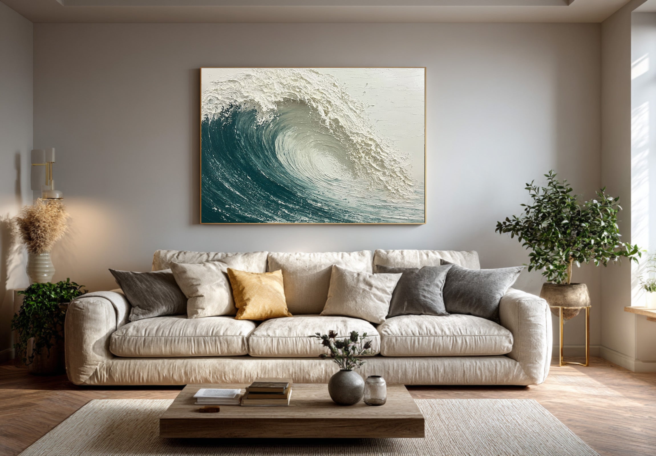 Coastal Grandeur Wave Art - Modern Home Statement #AG 063