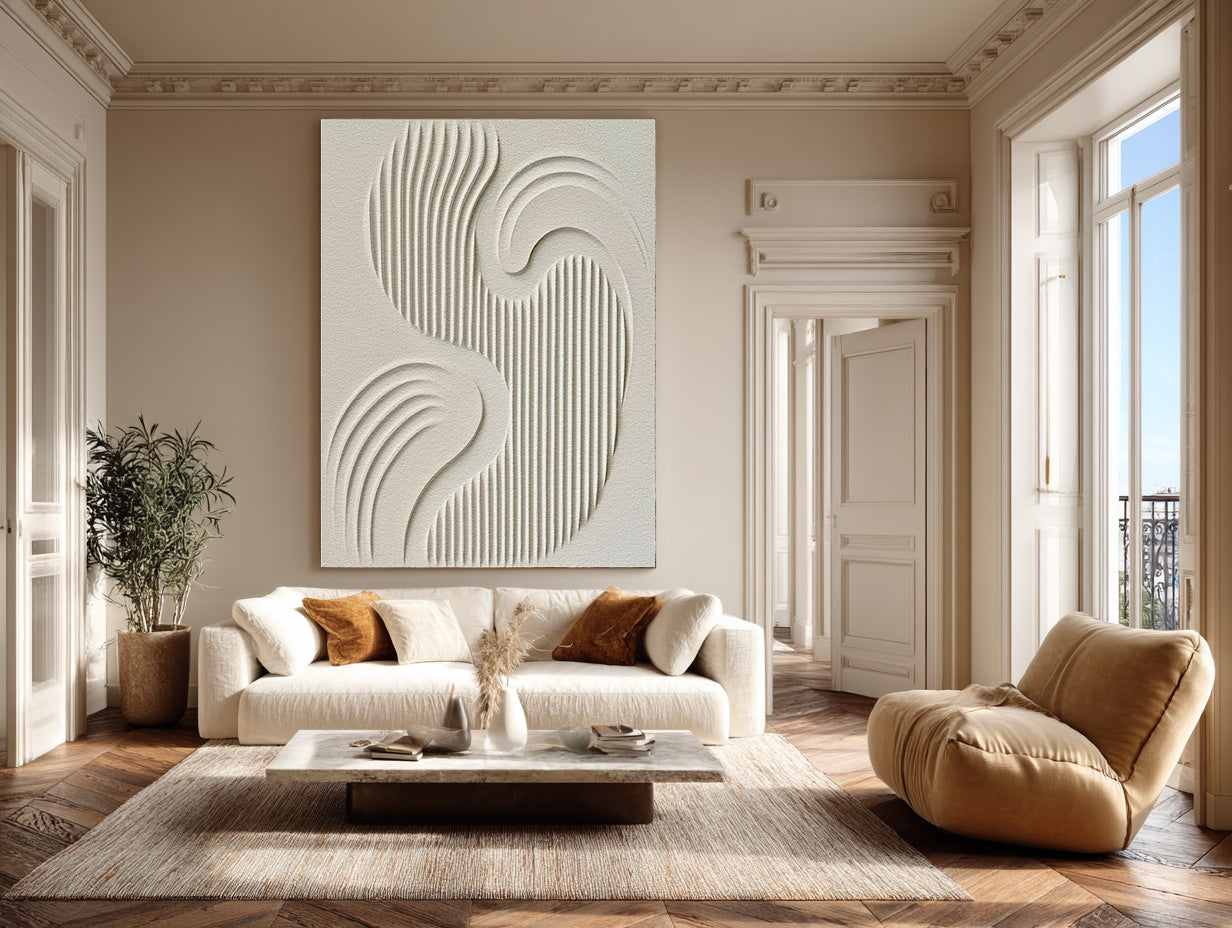 Minimalist Abstract Canvas - Earth Tone Textured Art #AG 051