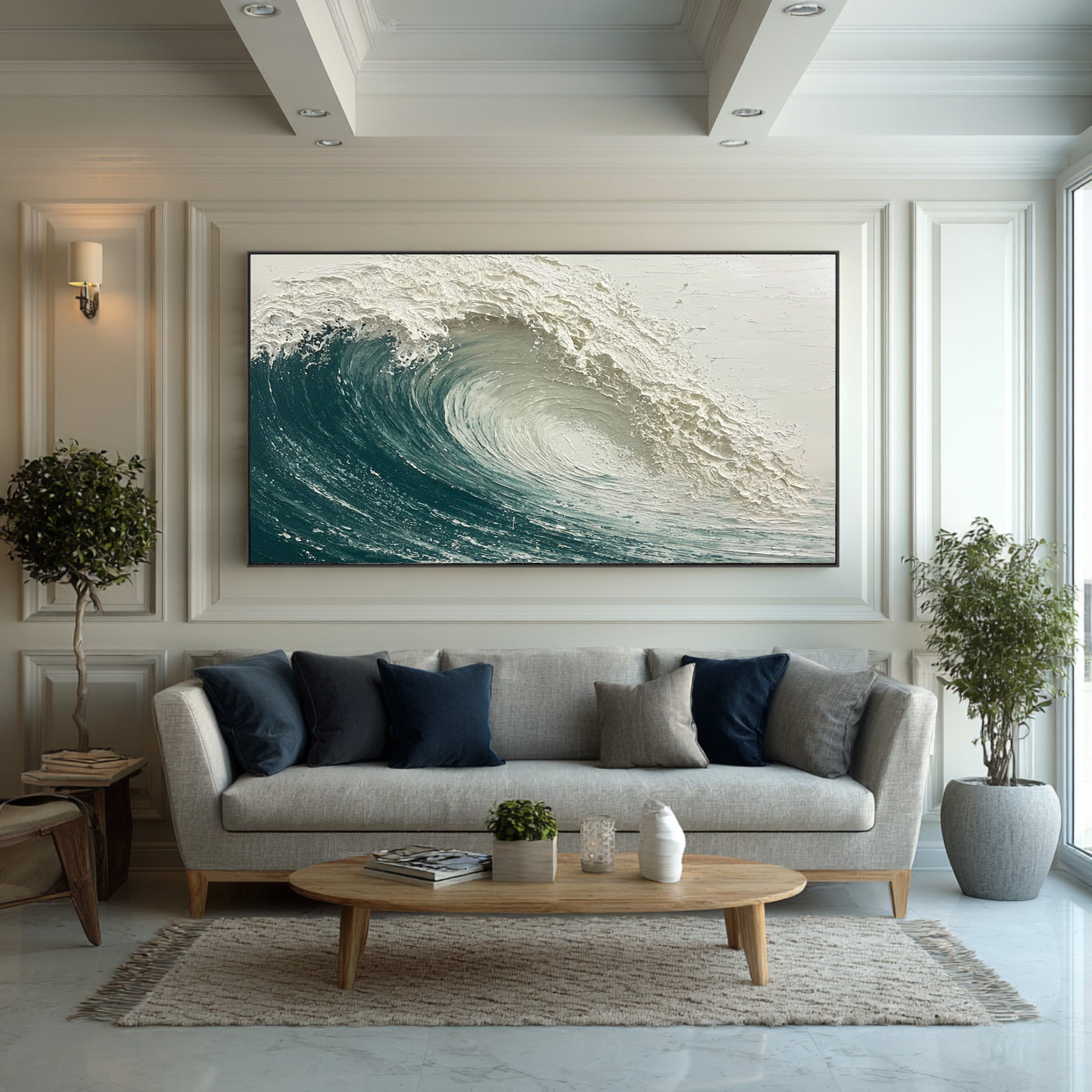 Coastal Grandeur Wave Art - Modern Home Statement #AG 063