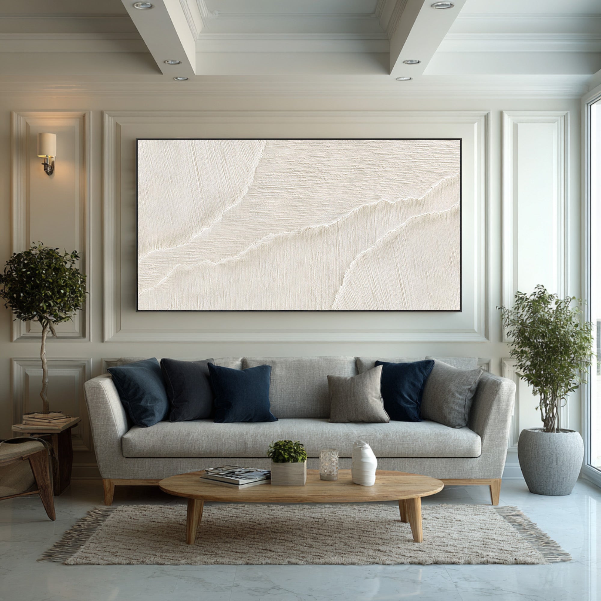 Textured Beach Sand Art - Abstract Coastal Wall Decor #AG 070