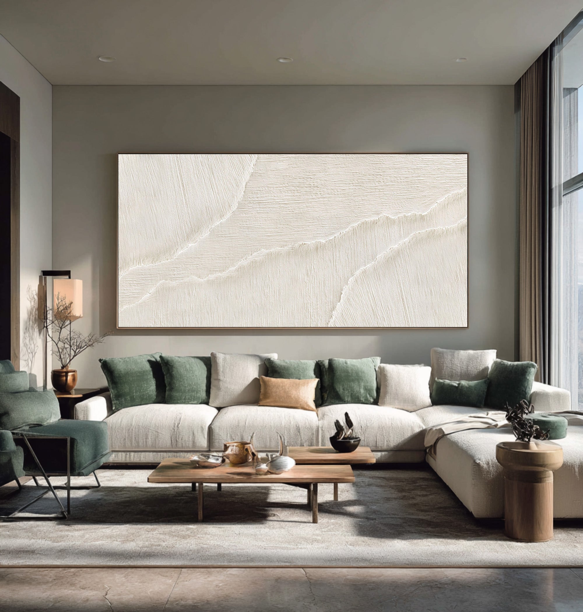 Textured Beach Sand Art - Abstract Coastal Wall Decor #AG 070