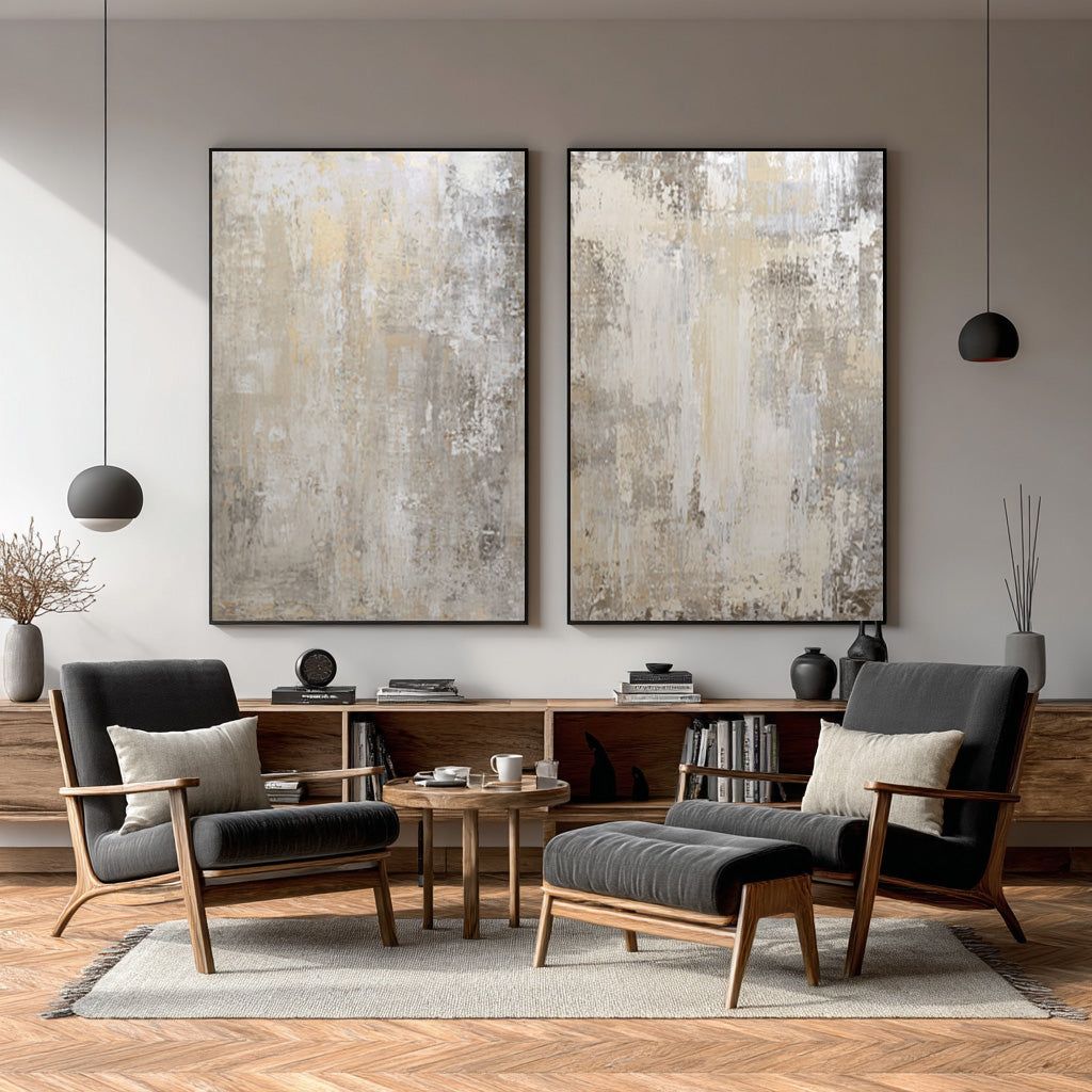 Abstract Wall Art for Modern Home Decor Set of 2 #AG 001
