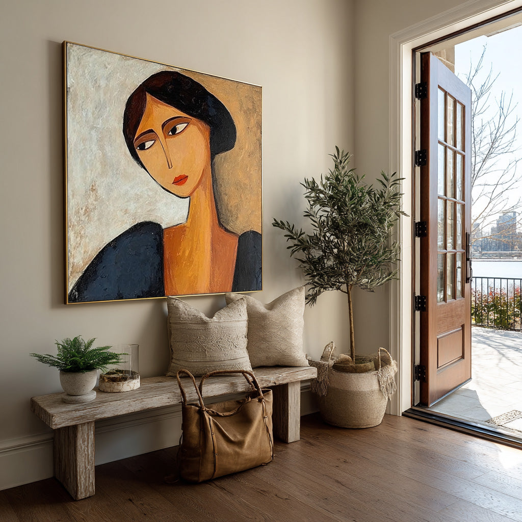 Contemporary Figure Painting Unique Wall Decor  #AG 088