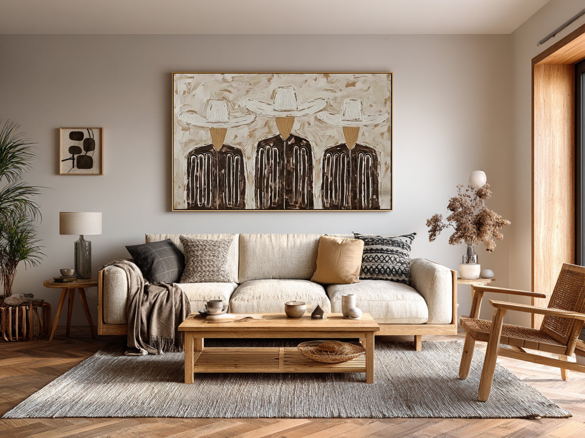 Modern Western Inspired Portrait Art Oversized Minimalist Painting | KeiraArt