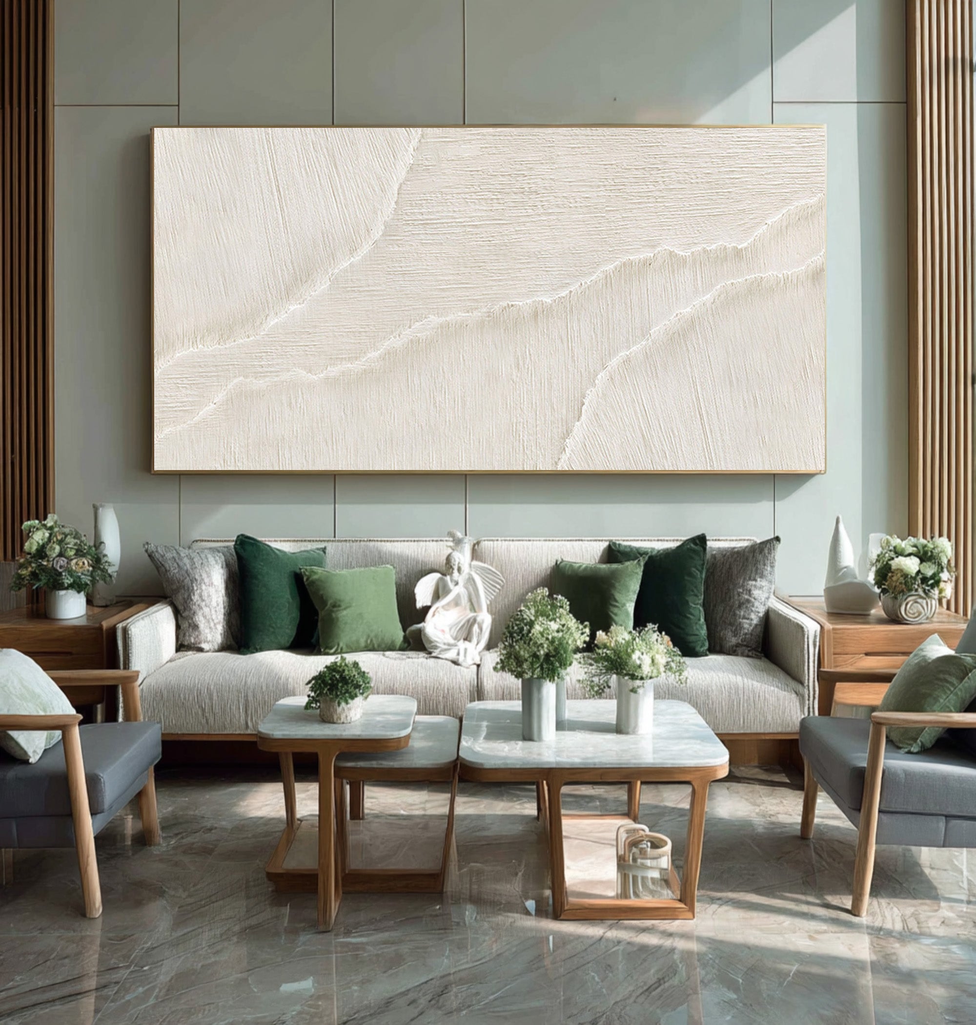 Textured Beach Sand Art - Abstract Coastal Wall Decor #AG 070