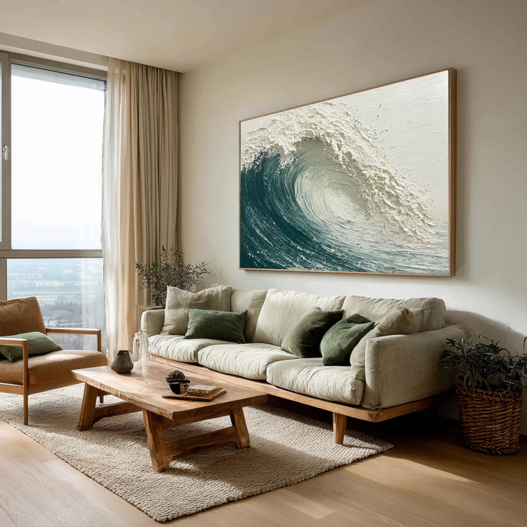 Coastal Grandeur Wave Art - Modern Home Statement #AG 063