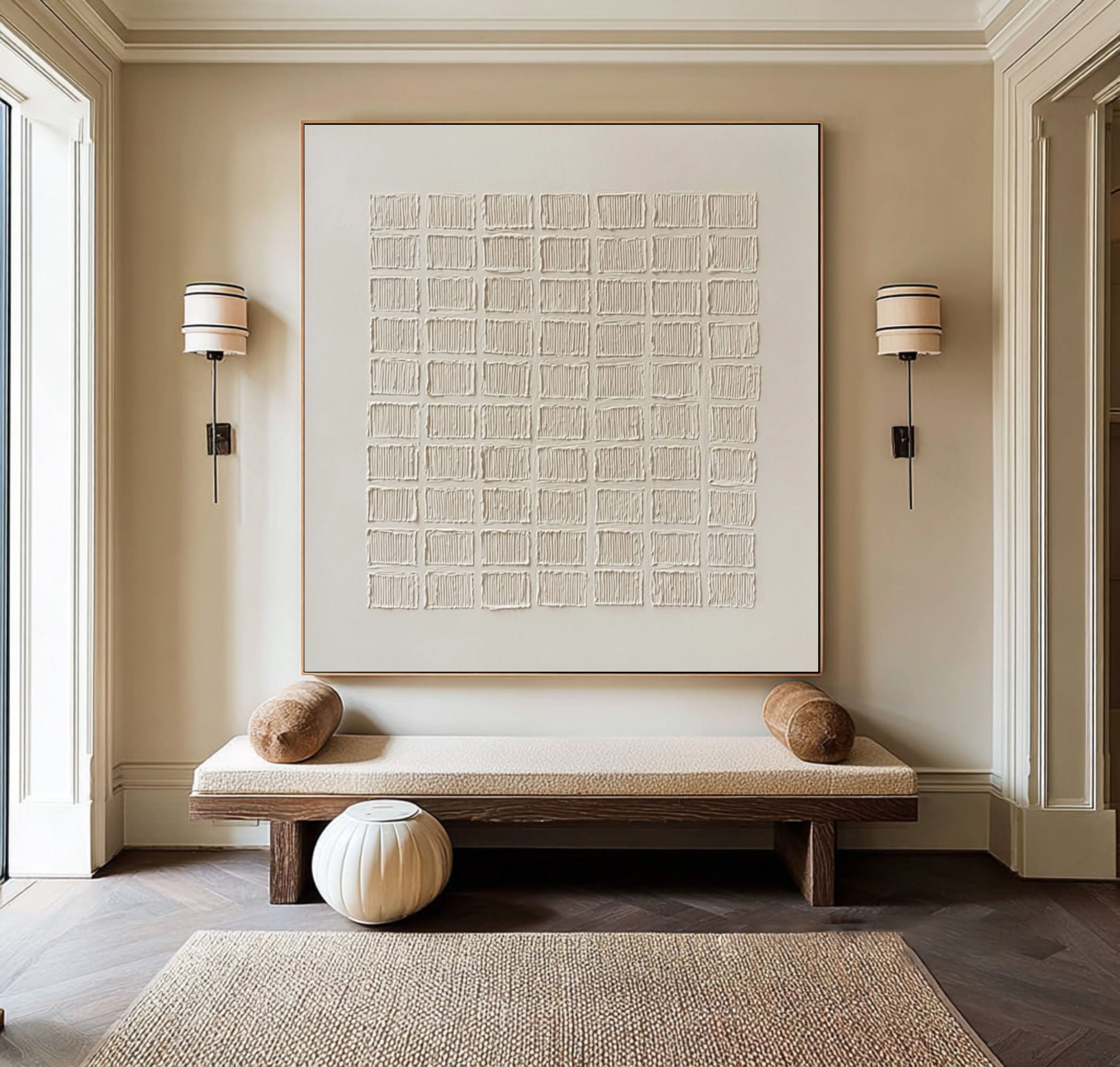 Contemporary Grid Design - Textured Minimalist Art #AG 059